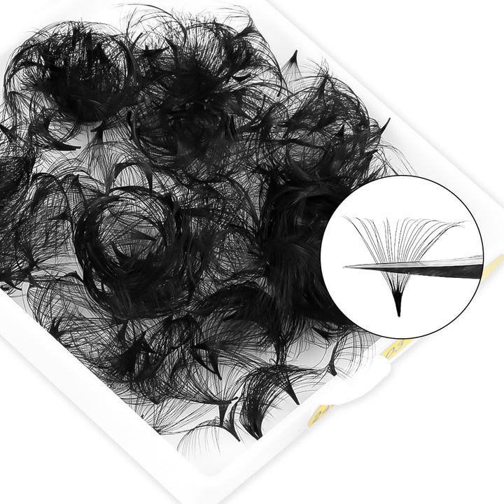 24D Handmade Premade Volume Loose Fans Pointy Base(500 Fans)