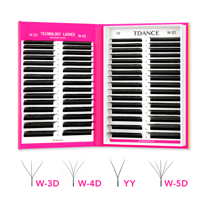 YY & W Style Promade Volume Fans Lashbook TDANCE