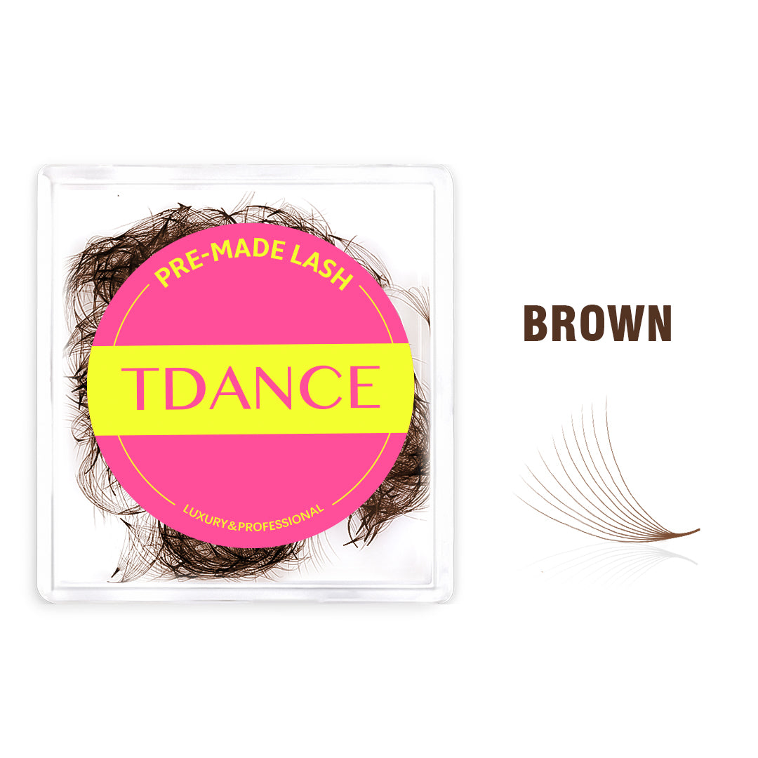 10D Colored Dark Brown Premade Volume Loose Fans(500 Fans) USA