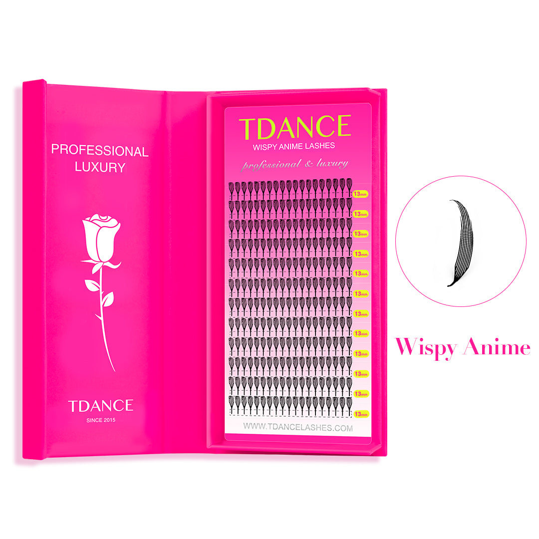 12 Rows 0.07MM Wispy Anime Lashes