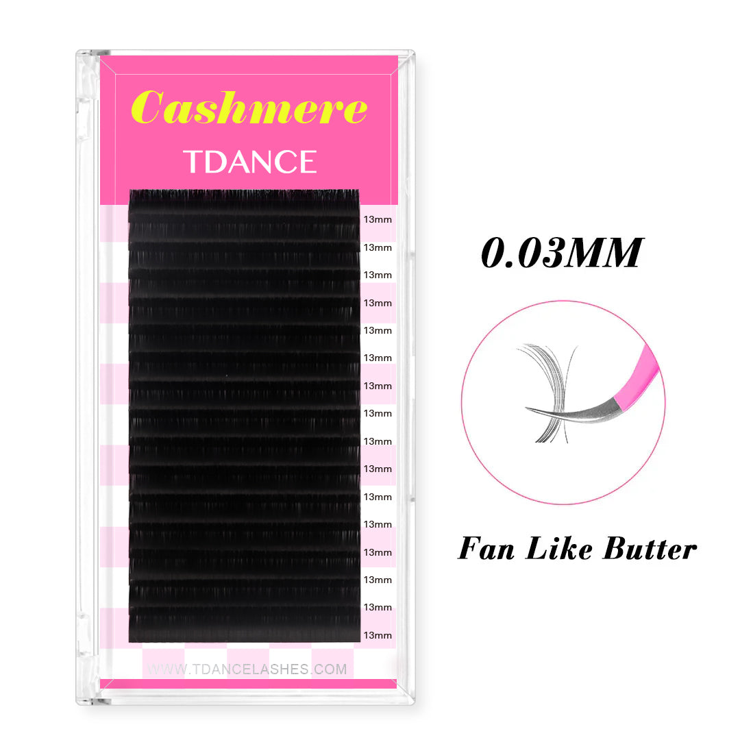 16 Rows 0.03MM Cashmere Premium Mega Volume Eyelash Extensions USA