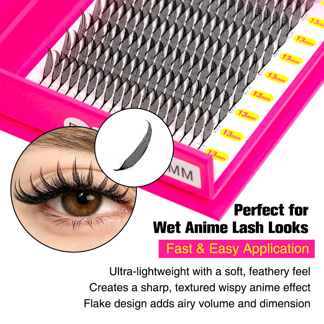12 Rows 0.07MM Wispy Anime Lashes