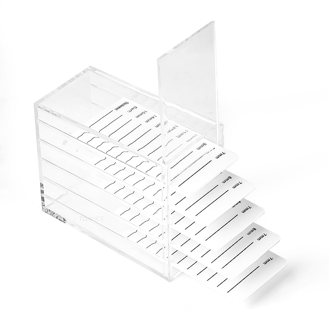 5 Layers Eyelash Storage Box Transparent - TDANCE